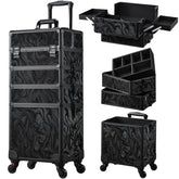Stagiant Alpine Black Travel Case with generous storage for on-the-go makeup organization