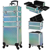 Stagiant rolling makeup case on wheels for easy travel and organized storage.