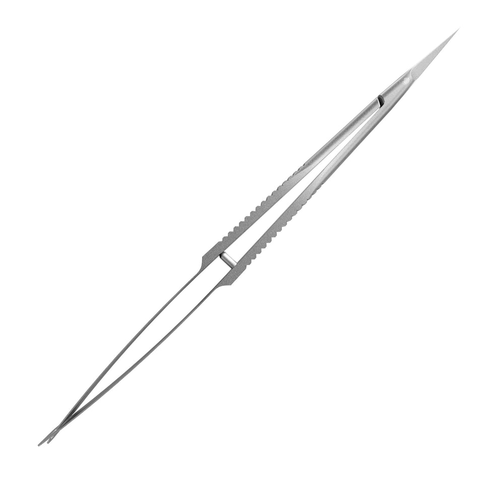 Staleks Pro Expert 90 cuticle micro scissors closeup showing ultra-precise blades for detailed cuticle work