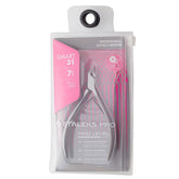 Staleks Pro SMART 31 cuticle nippers closeup showing a 7mm blade for precise trimming