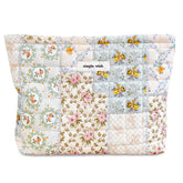 STARDW makeup bag floral cover for stylish on-the-go organization.