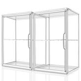 starogegc two-layer makeup organizer shows cosmetics clearly for quick access