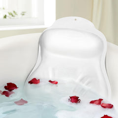 Starotatess inflatable bath pillow neck-support enables a comfy, spa-like soak