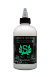 Stencil Stuff tattoo transfer gel bottle close-up promising clean transfers