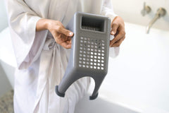 Step Up Easy Reach Foot Rest compact and stackable fits neatly in small bathrooms.
