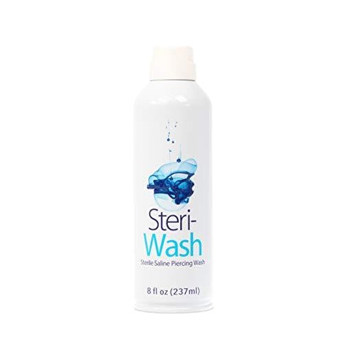 STERI-WASH piercing spray bottle 8oz delivers gentle cleansing for healing piercings.