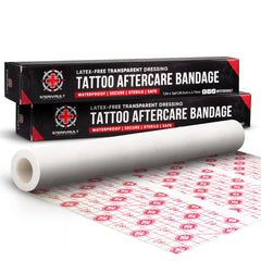 Sterivault tattoo aftercare bandage roll 12in wide provides full coverage for large tattoos.