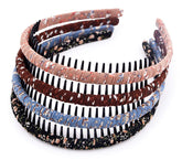 STHUAHE4PC multicolor protection resin teeth comb closeup for smooth grip