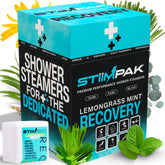 STiiMPAK Recovery shower steamer packaging sized 80g for post-workout refresh