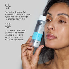 Stratia Aqua Factory Toner texture closeup reveals lightweight hydration.