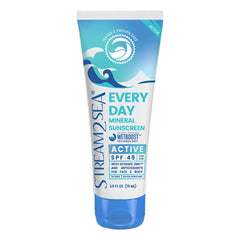 STREAM 2 SEA SPF 45 mineral sunscreen bottle offers reef-safe daily protection.