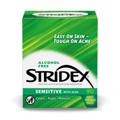 Stridex Sensitive Pads pack-of-3 ready for daily acne care