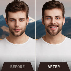 Striking Viking beard oil texture close-up shows smooth, non-greasy finish.