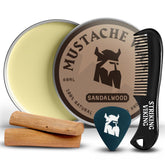 Striking Viking mustache wax tube with cap, delivers controlled hold for sharp daily grooming.