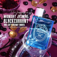Sttes Midnight Jasmine black currant berries scene hints bold, fruity opening.
