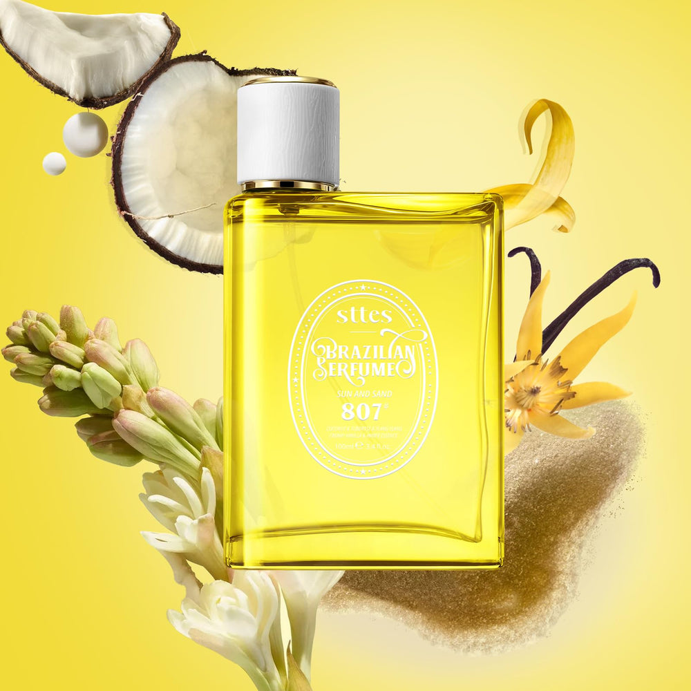 Sttes Sun and Sand bottle front for everyday beach-inspired scent.