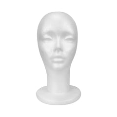 STUDIO LIMITED 11.4-inch mannequin head in white, ideal for precise wig styling and display.