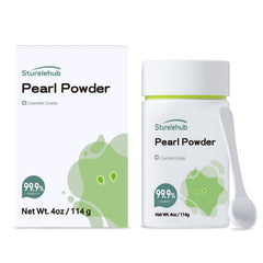 Sturelehub pearl powder packaging close-up for premium DIY skincare.