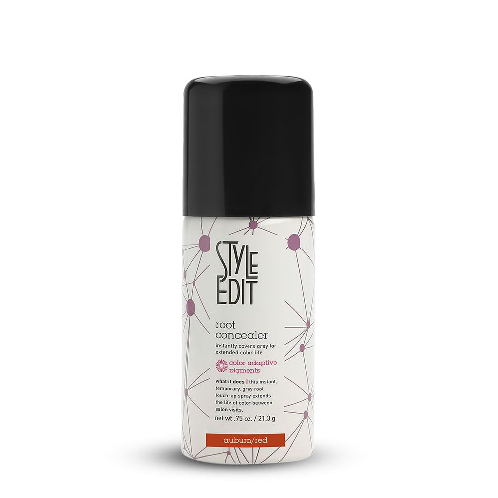 STYLE EDIT Root Touch Up Spray Auburn Red bottle for quick gray coverage between visits
