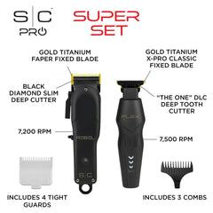 Stylecraft Flex Trimmer close-up blades in gold titanium finish