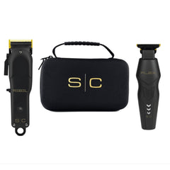Stylecraft Flex Trimmer and Rebel Clipper in travel case for on-the-go styling convenience