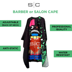 Stylecraft Professional Barber Cape neat stitching demonstrates durable, easy-care construction