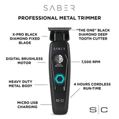StyleCraft Saber digital brushless motor delivers high torque for smooth cuts at 7,000 rpm.