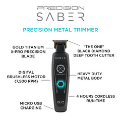 Stylecraft Saber Professional precision blade system close-up showcases sharp, consistent edge control.