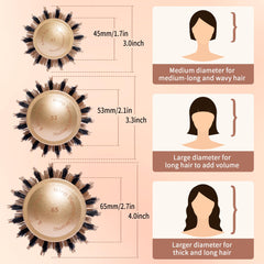 STYLEMATE boar bristles close-up show natural bristles for glow and oil distribution.
