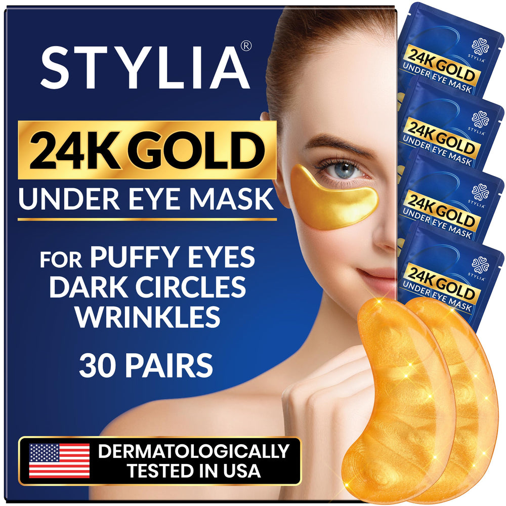 Stylia 24k gold under eye patches glow and refresh the eye area.