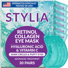 Stylia Under Eye Patches application closeup for refreshed under-eye area