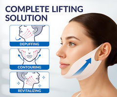 Stylia V Line chin strap worn during sleep hints at hands-free lifting routine.