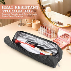 Suafrnut travel case closed for compact portability during styling.