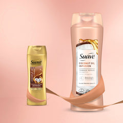 Suave Coconut Oil Infusion Set packaging shows hydrating care.