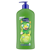 Suave Silly Apple 3-in-1 bottle on sink offers gentle cleansing for kids