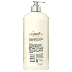 Unilever Suave Skin Solutions Cocoa Butter & Shea texture-closeup highlights creamy moisturization.