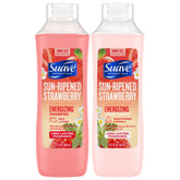 Suave Sun-Ripened Strawberry Shampoo bottle—energizing cleanse for refreshed hair.
