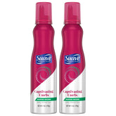Suave Whipped Mousse bottle shows captivating curls with soft, natural definition.