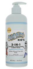 Suavecito Kid's 3-in-1 milk honey scent bottle for gentle cleansing.