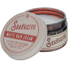 Suavecito Matte Hair Cream texture swirl demonstrates natural grip for fuller-looking hair.