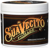 Suavecito Pomade Original Hold jar close-up showing creamy, easy-to-spread texture for all-day styling