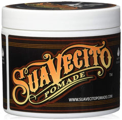 Suavecito Pomade Original Hold jar close-up showing creamy, easy-to-spread texture for all-day styling