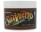 Suavecito Pomade Original Hold jar with creamy texture enabling easy, pliable styling.