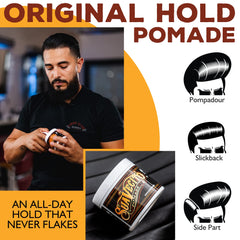 Suavecito Pomade Original 2-pack display highlights value for daily grooming.