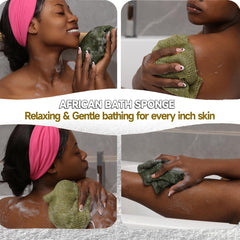 SubSahara net sponge olive-green open-weave design enhances lather and drying
