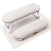 Subay Nail Arm Rest folded for compact storage, ideal for mobile salons.