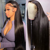 Subella HD lace front wig 26-inch front view shows natural hairline and seamless blend.