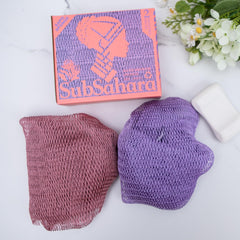 SubSahara authentic african net sponge exfoliation texture softens skin and boosts circulation