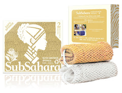 Esponja SubSahara con nudo auténtico para exfoliación suave.