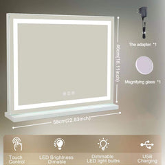 Sucedey vanity mirror 3-color modes adapt lighting for day to night makeup.